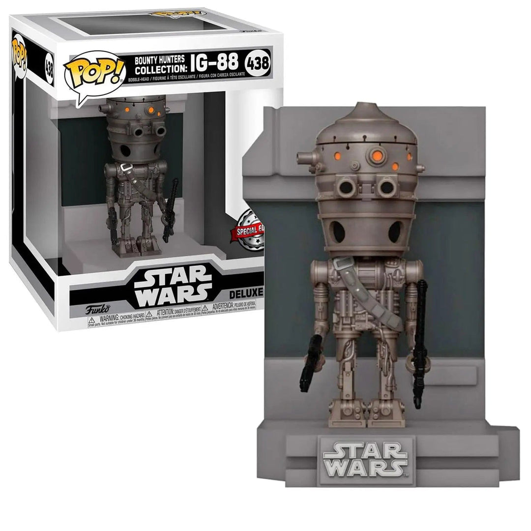 Funko Pop Star Wars IG-88 Bounty Hunters collection deluxe figure number 438 with stand