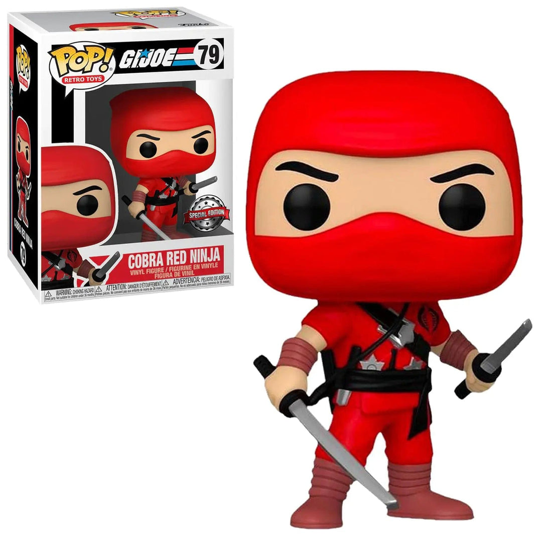 Funko Pop retro toys Gi Joe cobra red ninja figure Spceial Edition with display box packaging