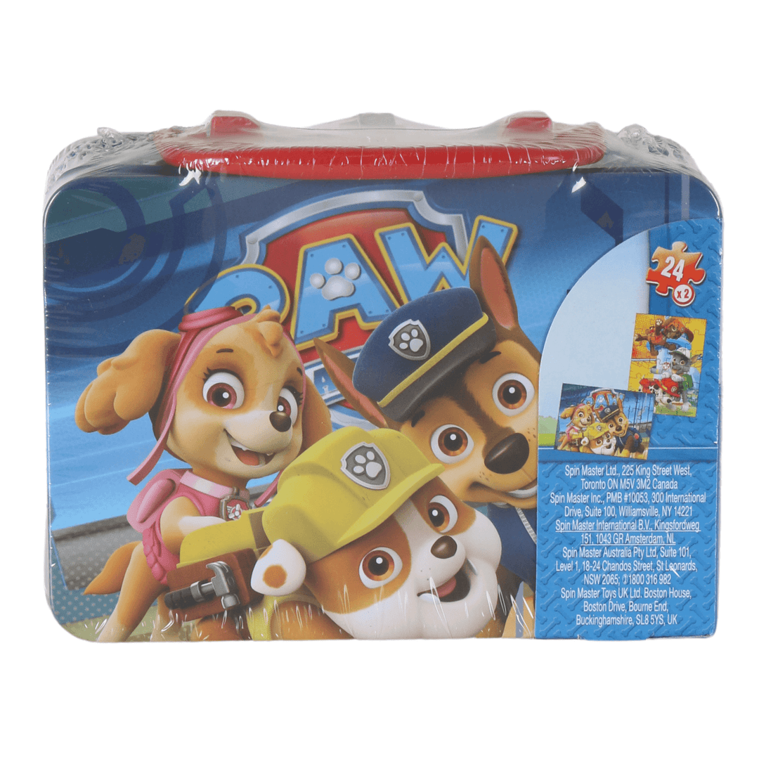 Paw Patrol Lenticular Jigsaw 2 Puzzle Pack Metal Storage Tin