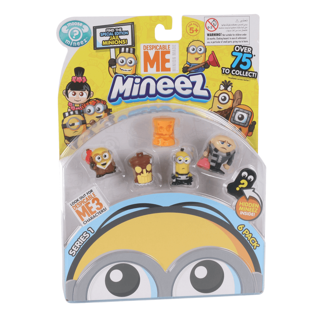 despicable me mineez pack featuring 5 charactes and one hidden mineez