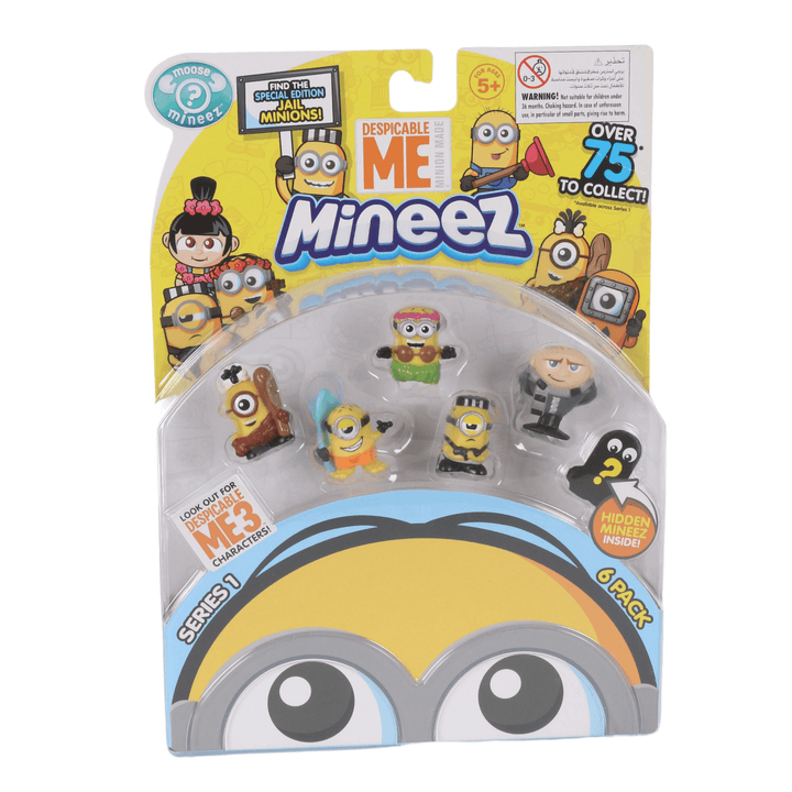 despicable me mineez pack featuring 5 charactes and one hidden mineez