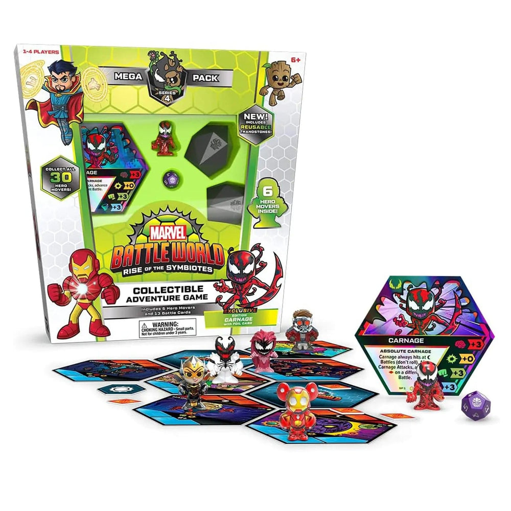 Contents of the pack of Marvel battle world mega pack collectible adventure game