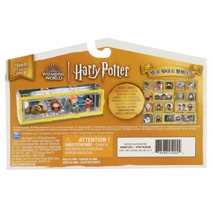 Back of the packaging of Year 1 Harry Potter micro Magical Moments figures