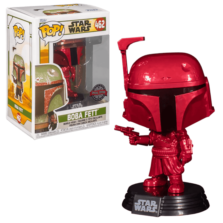 Funko Pop Star Wars Boba Fett figure with red armour