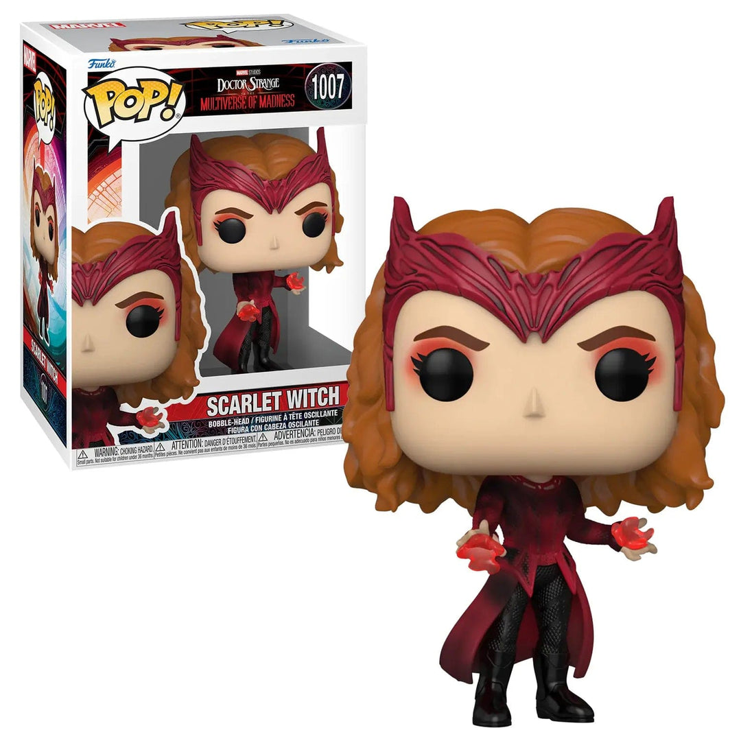 Funko Pop Scarlet Witch vinyl figure number 1007 in display box packaging