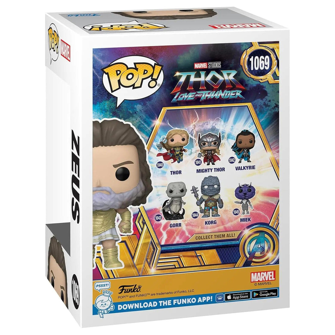 Back of the display box from Funko Pop Marvel Studios Thor