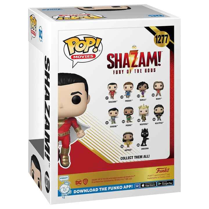 back of the box from Funko Pop movies Shazam fury of the gods vinyl figure for collectors