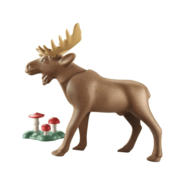 small moose animal toy with buildable accessories