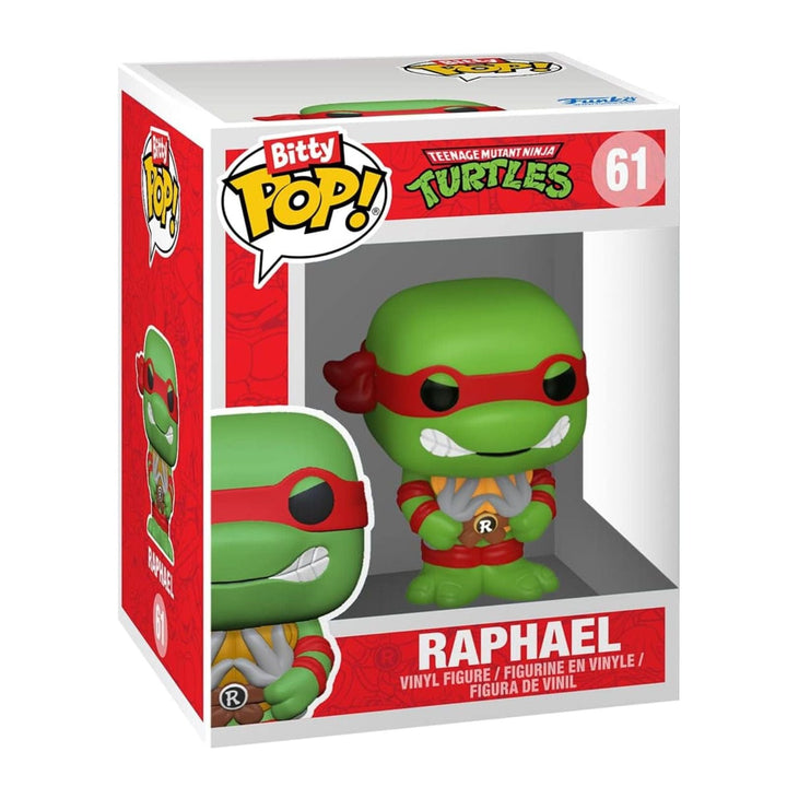 Funko Pop! Raphael figure packaging with red and white design