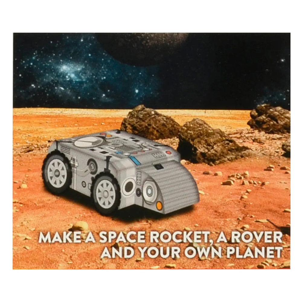 Make a space rocket, a rover and our own planet