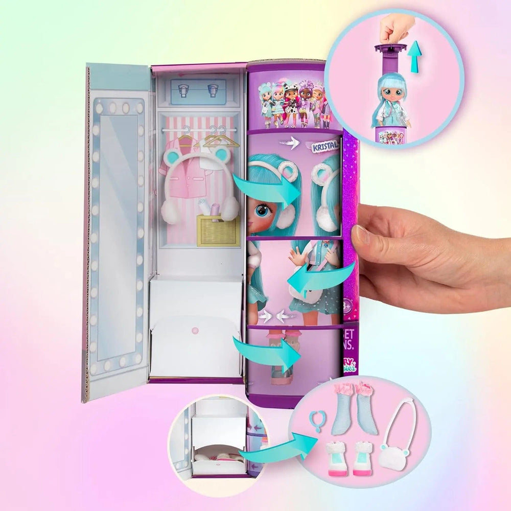 Box packaging for BFF series 1 doll shows it can be used as a play wardrobe for the dolls accessories