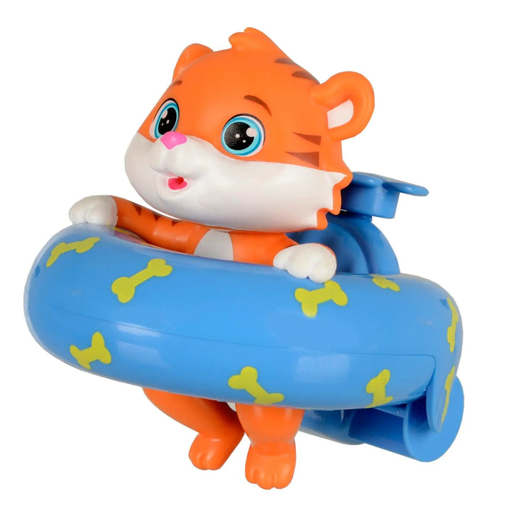 Bloopies Floaties Jungle Tiger bath toy with blue float