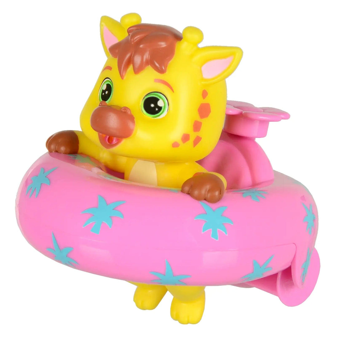 Bloopies Floaties Jungle Giraffe animal bath toy with pink float