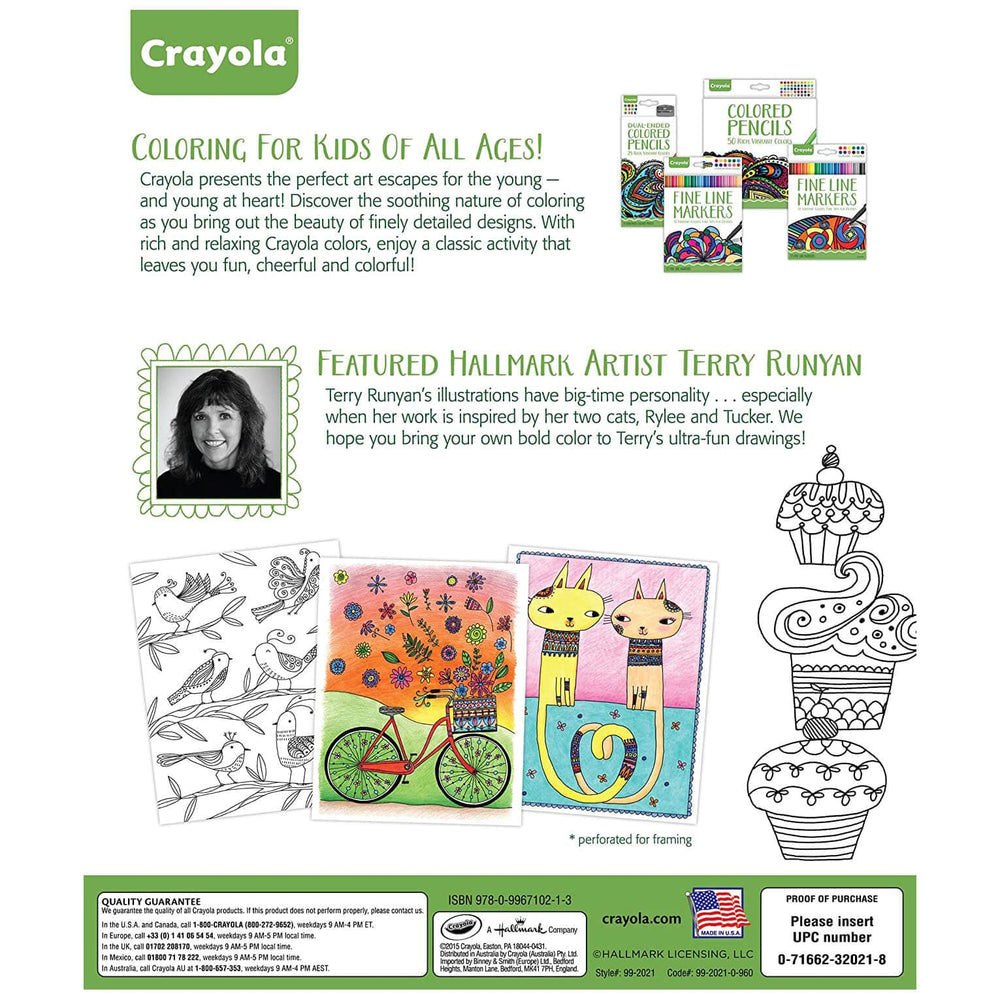 Crayola Whimsical Escapes Colouring Book Hallmark Artist 80 Pages