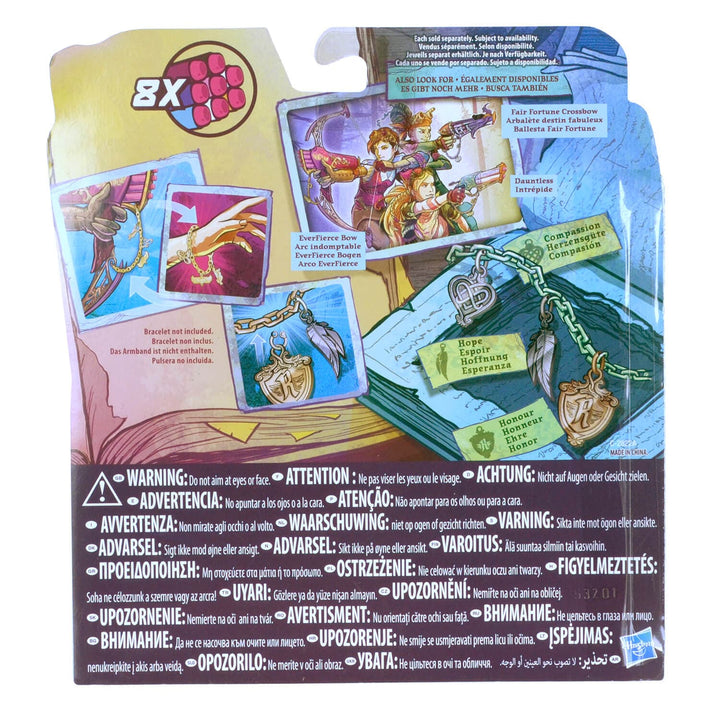 Back of the pack of an 8 dart refill for Nerf Rebelle toy blaster
