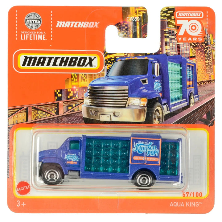 Aqua King  die-cast truck in Matchbox packing