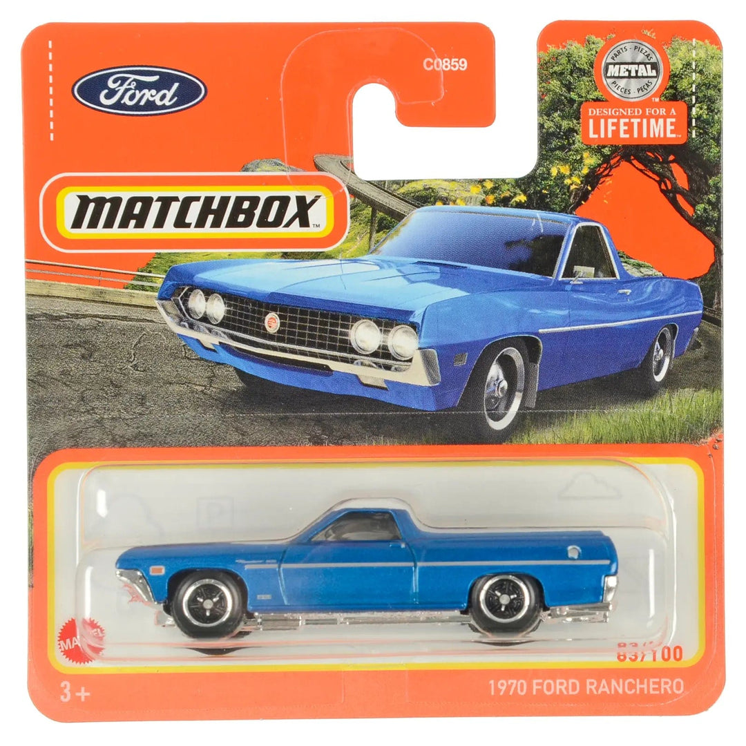 Blue 1970 Ford Ranchero Matchbox pick up truck