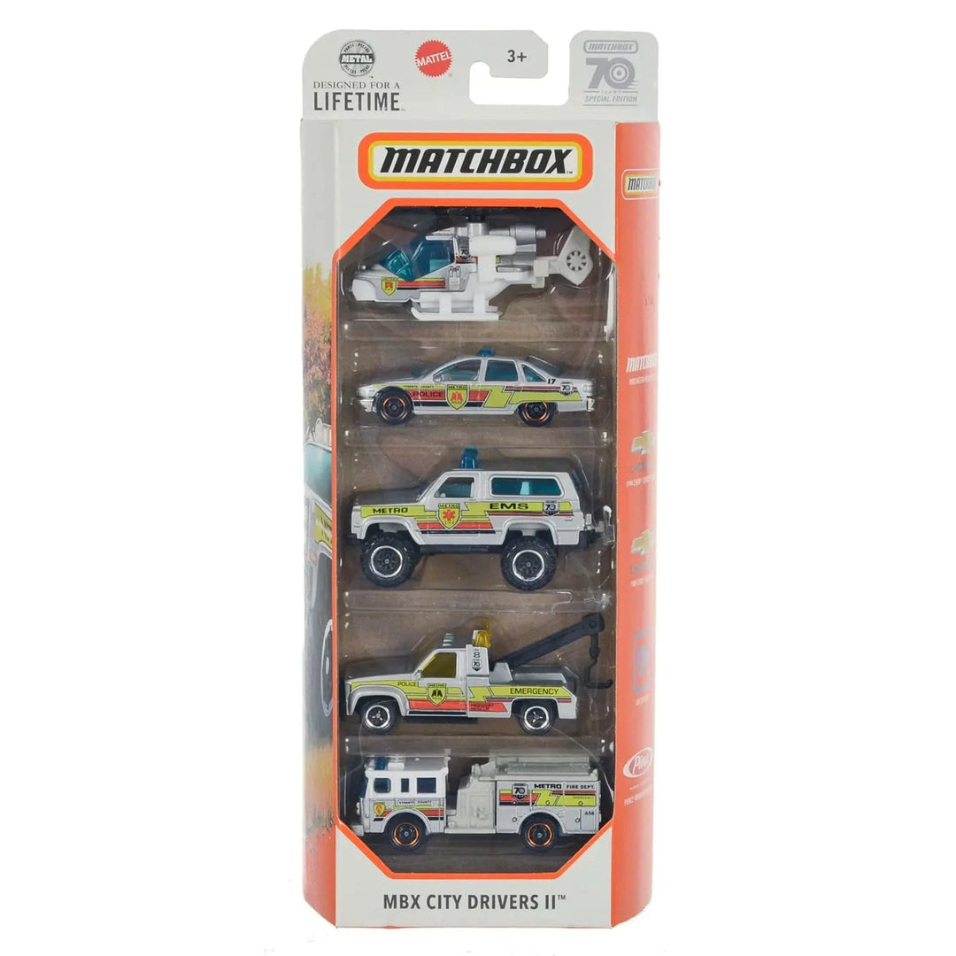 Matchbox City Drivers II pack of 5 die-cast vehicles