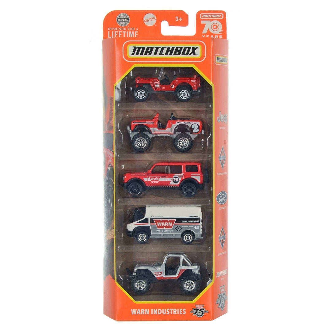 Matchbox Warn Industries pack of 5 die-cast vehicles