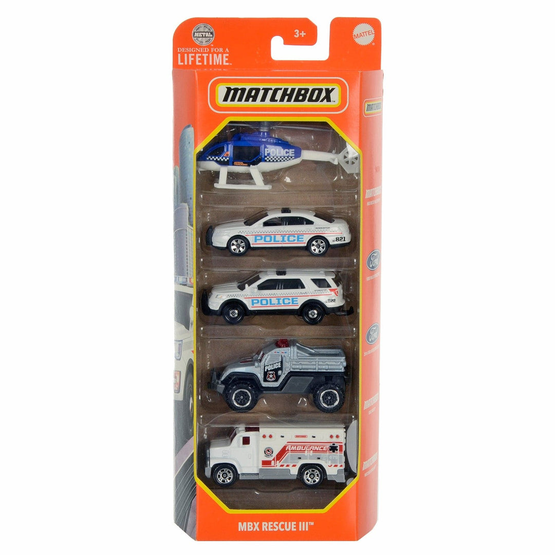 Matchbox Rescue III pack of 5 die-cast vehicles