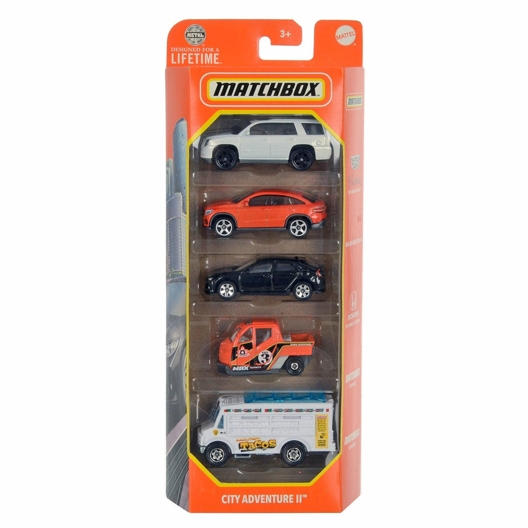 Matchbox City Adventure II pack of 5 die-cast vehicles