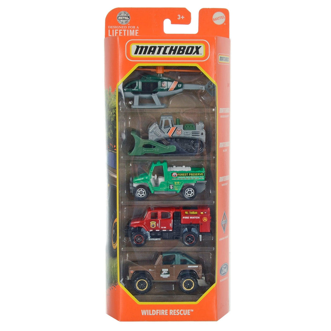 Matchbox Wildfire Rescue pack of 5 die-cast vehicles