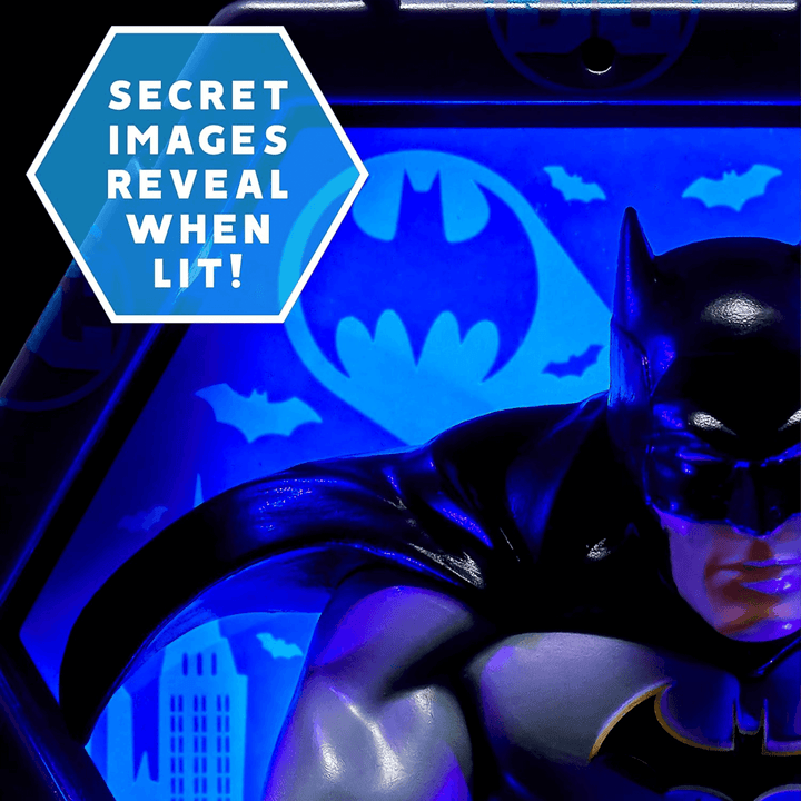 secreat images under UV light - bat signal