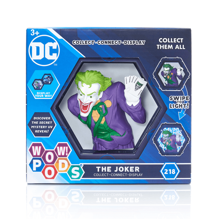 the joker WOW Pod collectible in blue box packaging