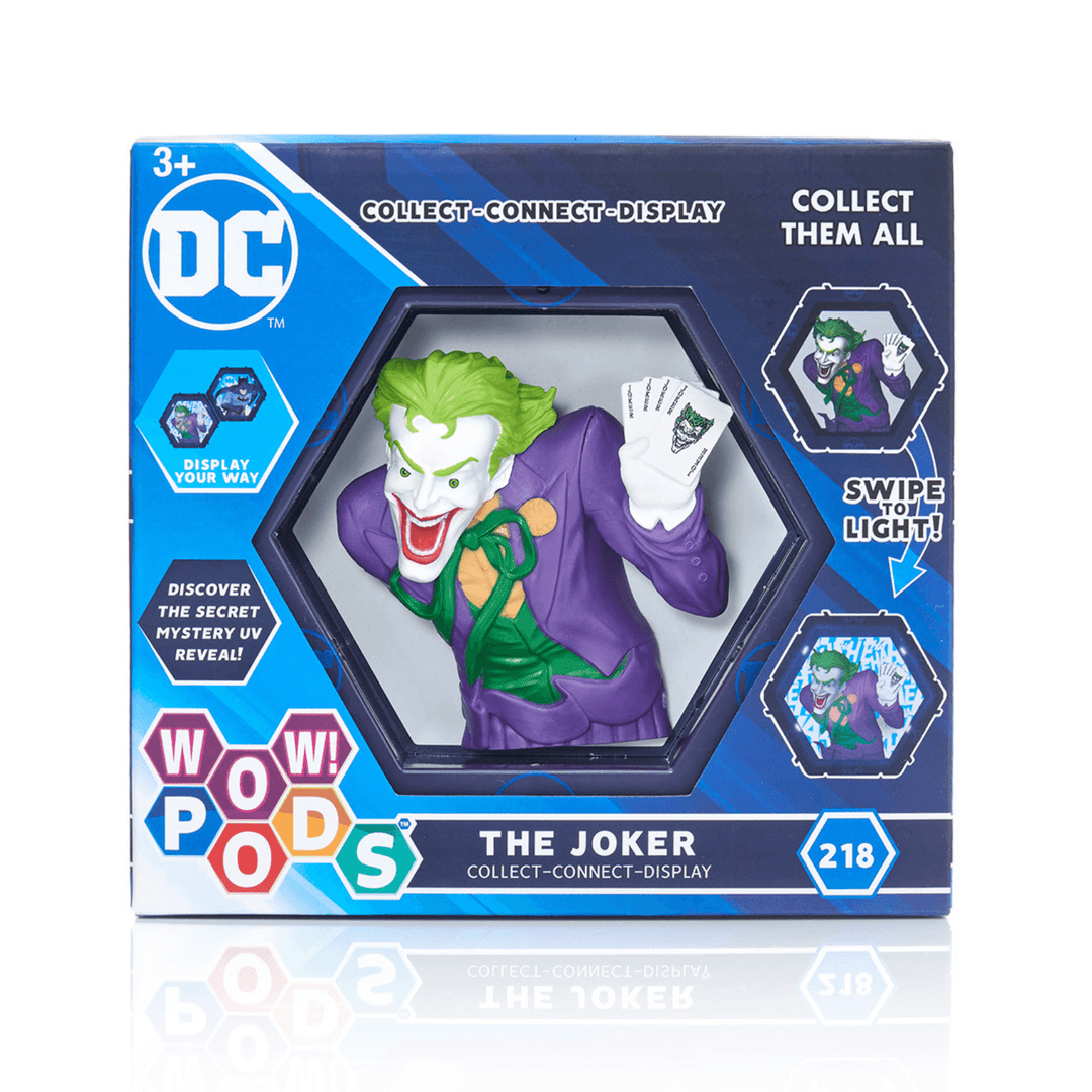 the joker WOW Pod collectible in blue box packaging