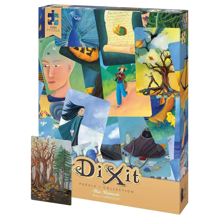 Dixit 1000 pieces jigsaw puzzle with blue mish mash illustration image