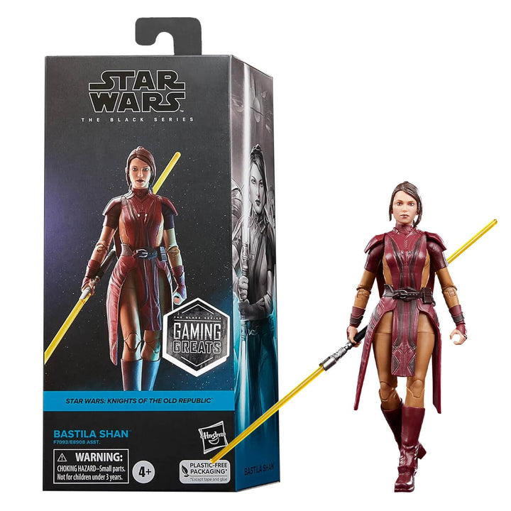 Star Wars Bastila Shan action figure with packaging featuring the &