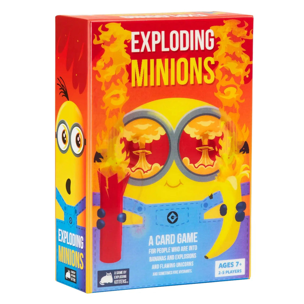 Holographic image on the lid of exploding minions card game