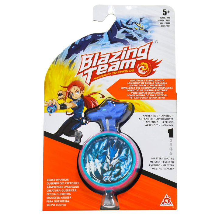 Blazing Team Yo-Yo Beast Warrior Yo Kwon Do Adjustable String Blue Wolf