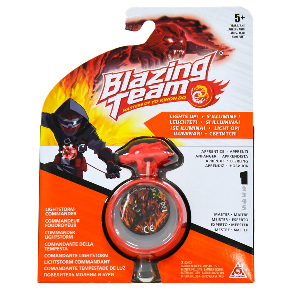 Blazing Team Yo-Yo Lightstorm Commander Yo Kwon Do Light Up Scarlet Lion