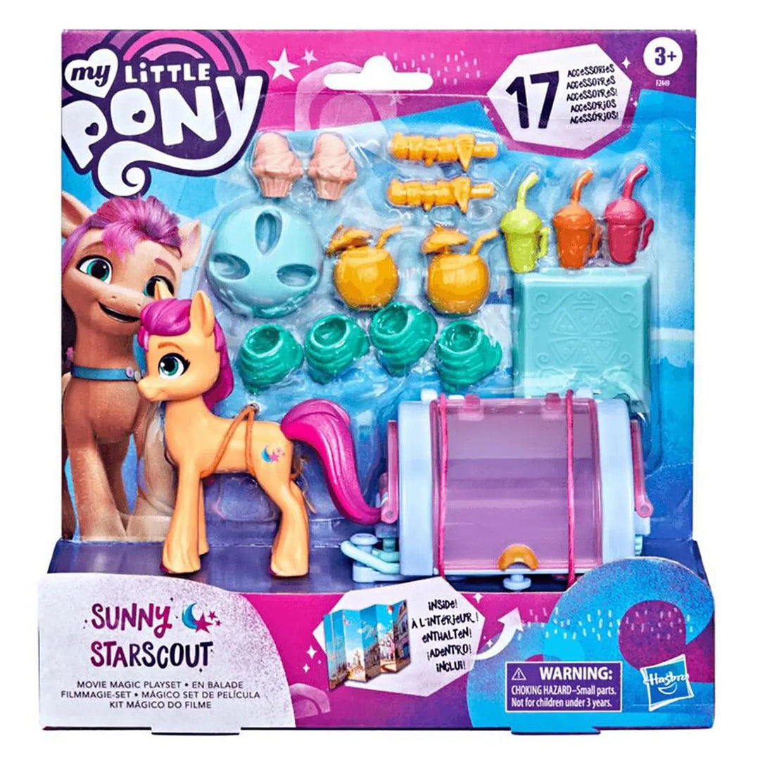 My Little Pony Starscout movie magic playset with pony and cart and 17 accessories