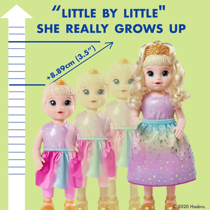 little by little she really grows up! ellie doll gains 3.5" in height