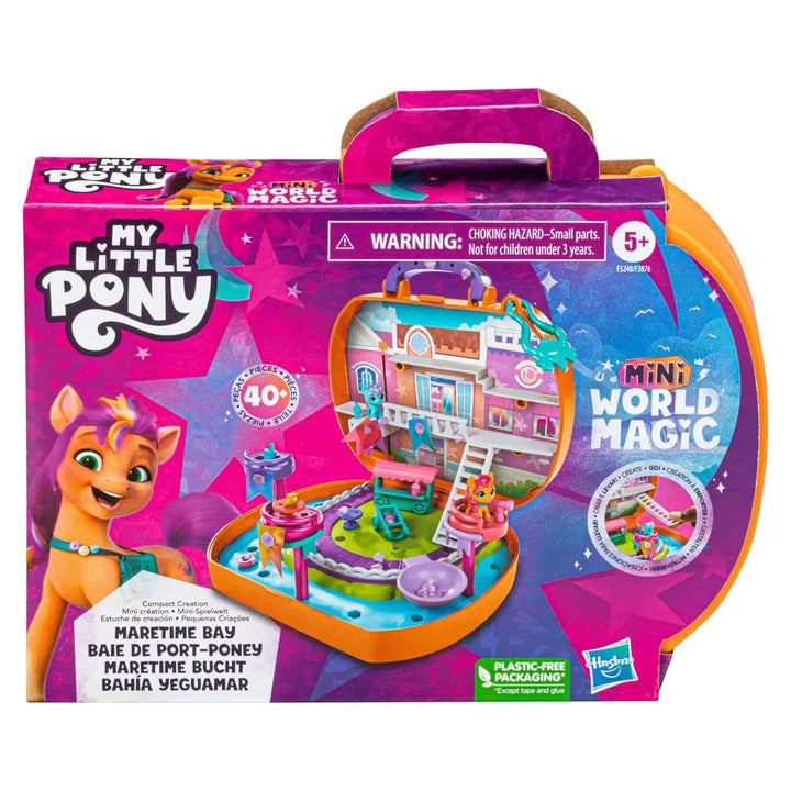 My Little Pony Maretime Bay Mini Magic World playset with 40 pieces in packaging