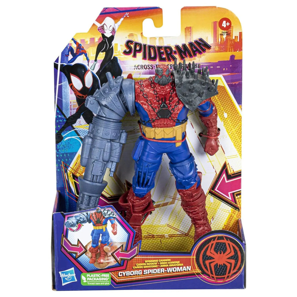 Spider-man Cyborg Spider-Woman action figure with rotating cannon weapon