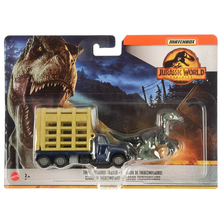 Therizinosaurus and Trailer Matchbox Jurassic World Vehicle and dinosaur playset