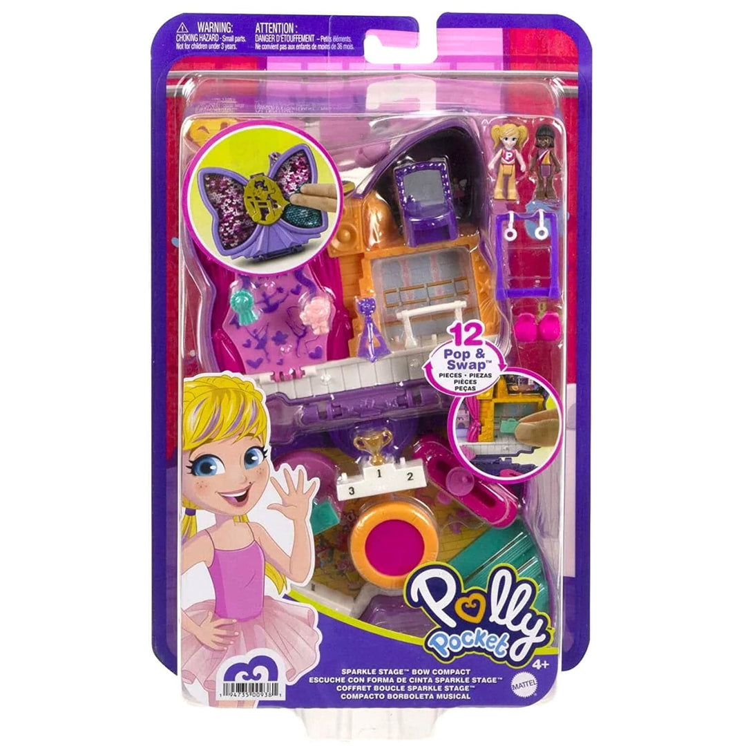 Polly Pocket Compact Carry Play Themed Adventure Micro Dolls Race & Rock