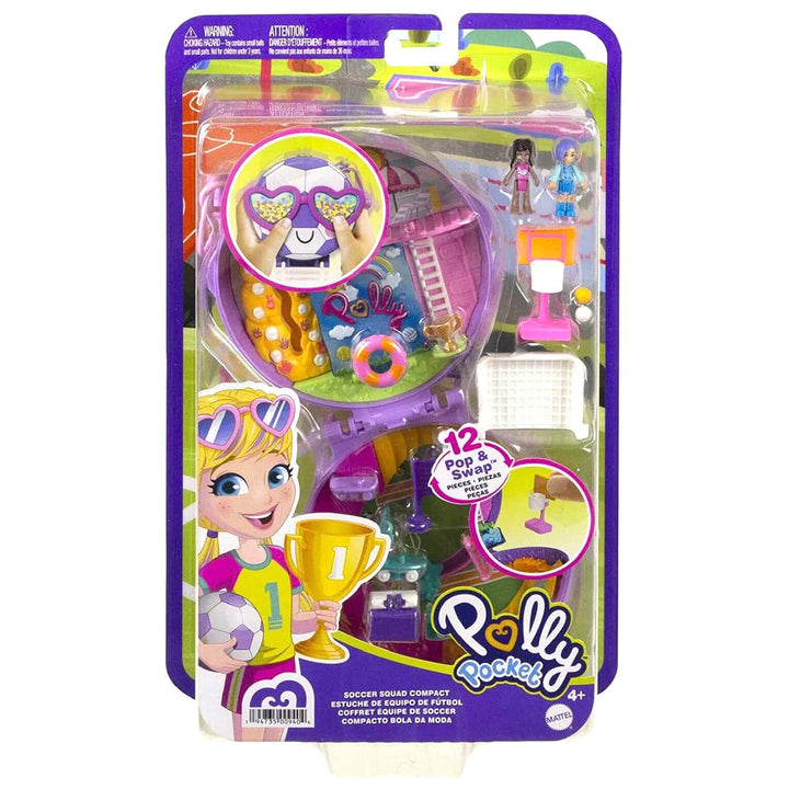 Polly Pocket Compact Carry Play Themed Adventure Micro Dolls Soccer Squad