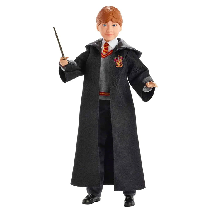 Ron Weasley figure with wand, robe and Hogwarts uniform for collectors