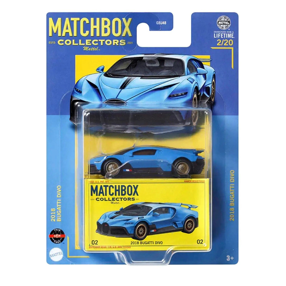 2018 Bugatti Divo 2/20 Matchbox Collectors Series