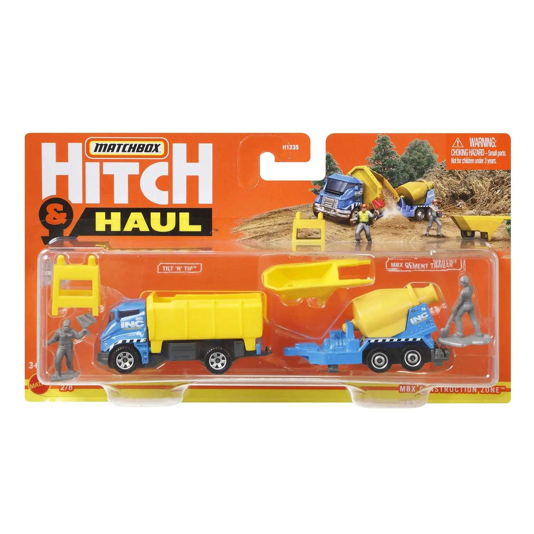 Construction Zone Hitch & Haul vehicles set from Matchbox