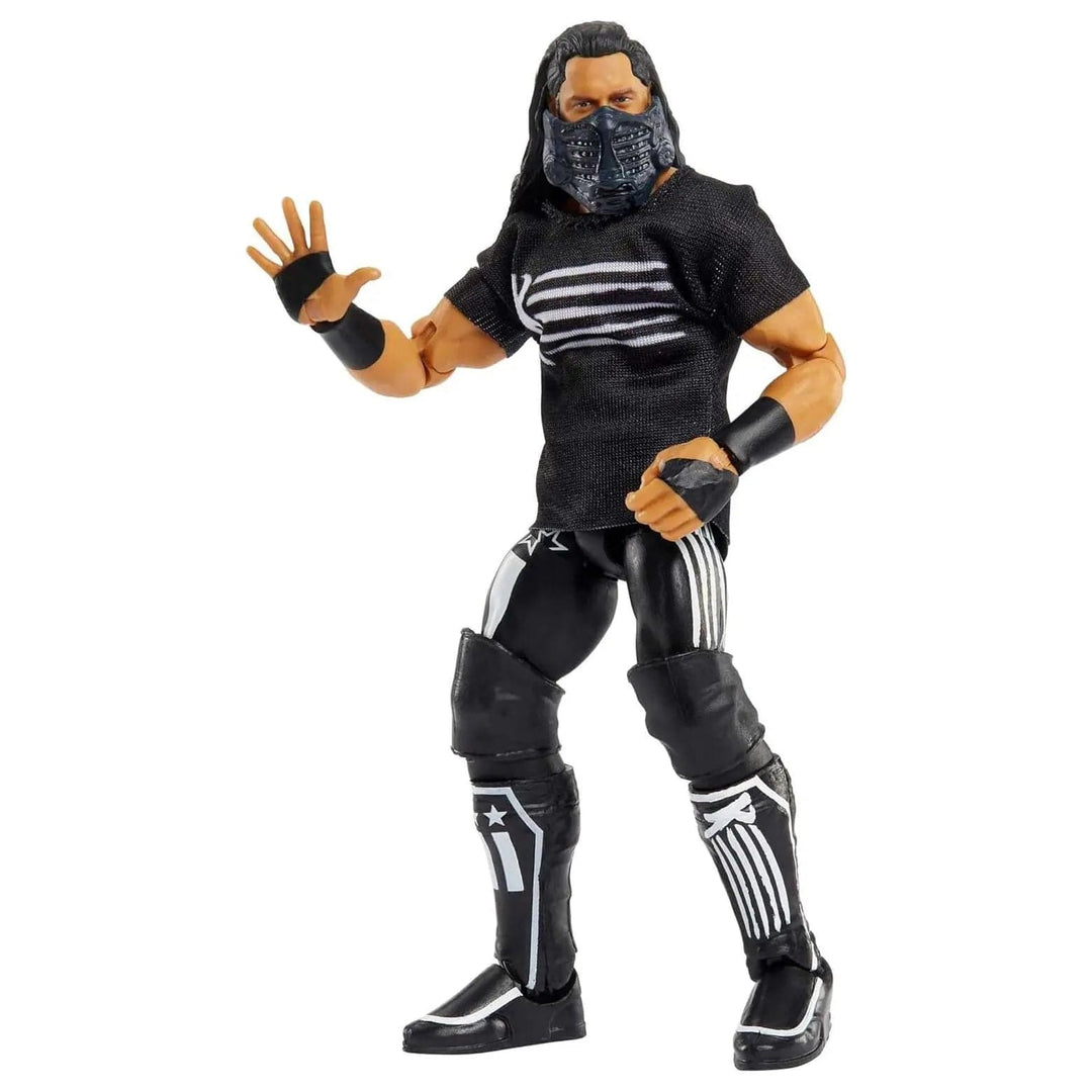 Mustafa Ali collectible action figure dressed with mask, vest to pose for display