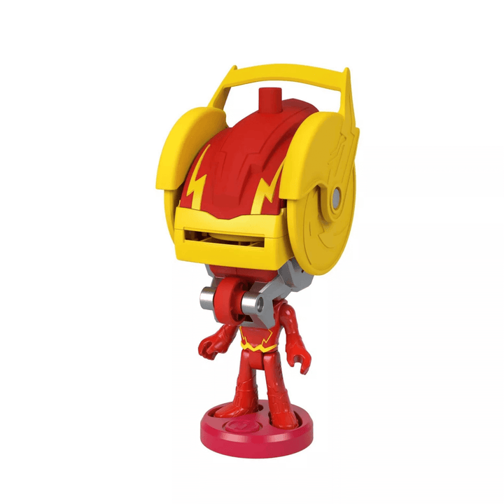 yellow and red the flash figure on red display stand