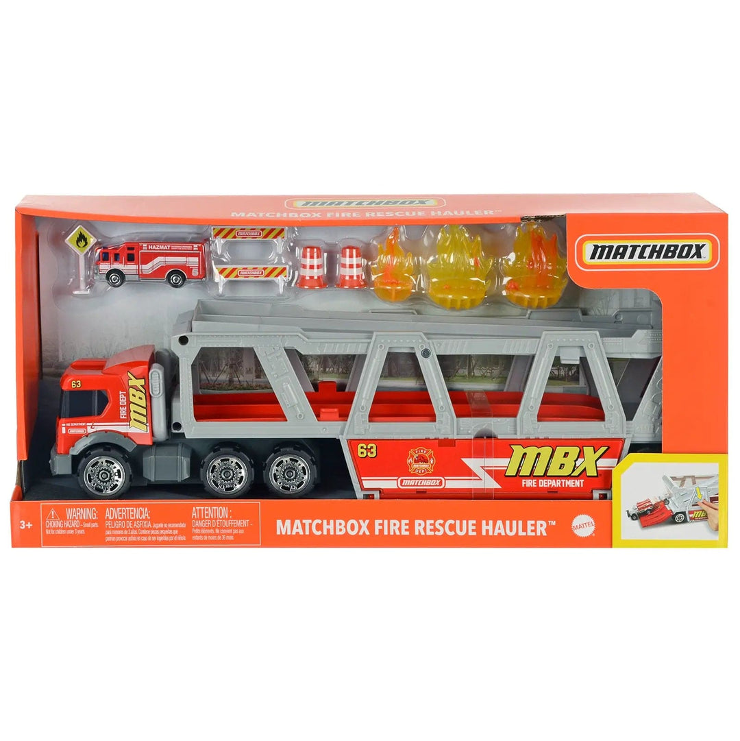 Matchbox Fire Rescue Hauler in box packaging