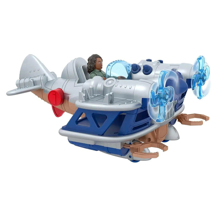 Jurassic world air tracker plane with Kyla figure sitting in the cockpit