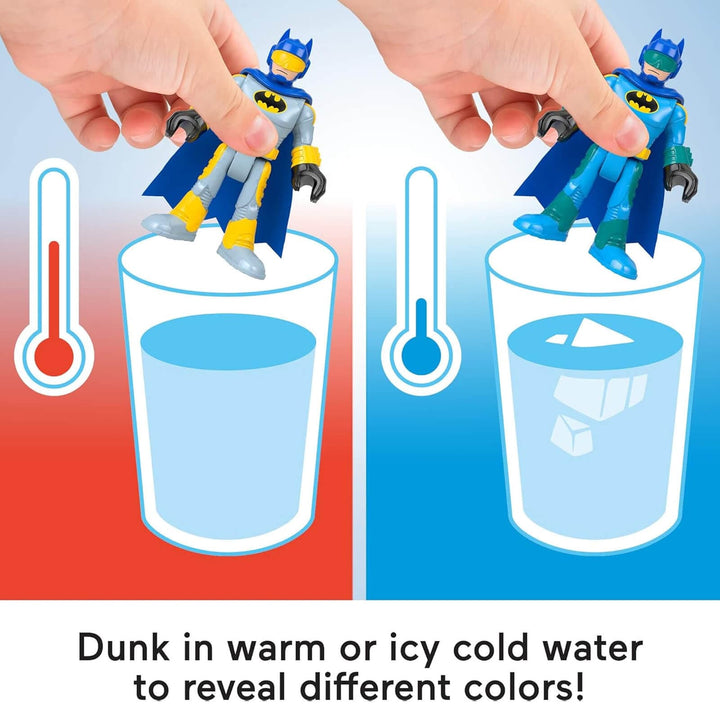 Dunk the Batman figures in water to reveal different colours