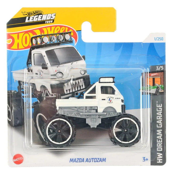 Hot Wheels white Mazda Autozam car from the Dream Garage series mini collection in packaging